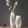 Grand Vase Blanc Décoratif 45cm (2) Grand Vase Blanc Décoratif 45cm