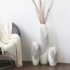 Grand Vase Blanc Décoratif 45cm (3) Grand Vase Blanc Décoratif 45cm