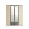 Armoire avec penderie et tiroirs ARTY imitation chêne et gris