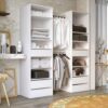 Kit_dressing_2_colonnes_2_penderies_6_tiroirs_-_D_cor_blanc_-_L_177_x_P_48_H_200_2_cm_-_Combi Kit dressing 2 colonnes + 2 penderies + 6 tiroirs - Décor blanc - L 177 x P 48 H 200,2 cm - Combi