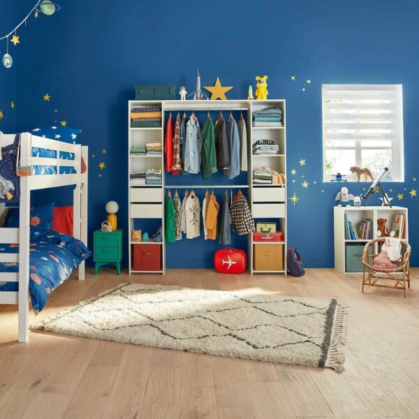 Kit dressing 2 colonnes H. 200 cm x L. 180 cm décor blanc