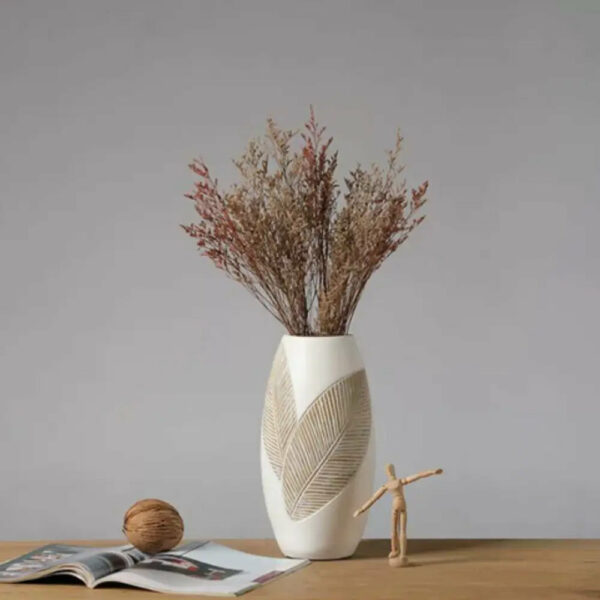grand-vase-blanc-930 Grand Vase Blanc Décoratif 35cm