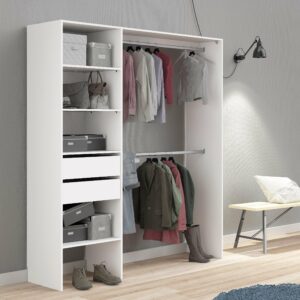 Kit dressing 1 colonne réversible Zodiak coloris blanc H. 200 x L. 180 x P. 45 cm
