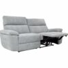 Canapé 3 places 2 relax électriques ORION tissu gris clair