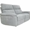 Canapé 3 places 2 relax électriques ORION tissu gris clair