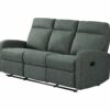 Canapé relax 3 places OSCAR tissu Gris anthracite