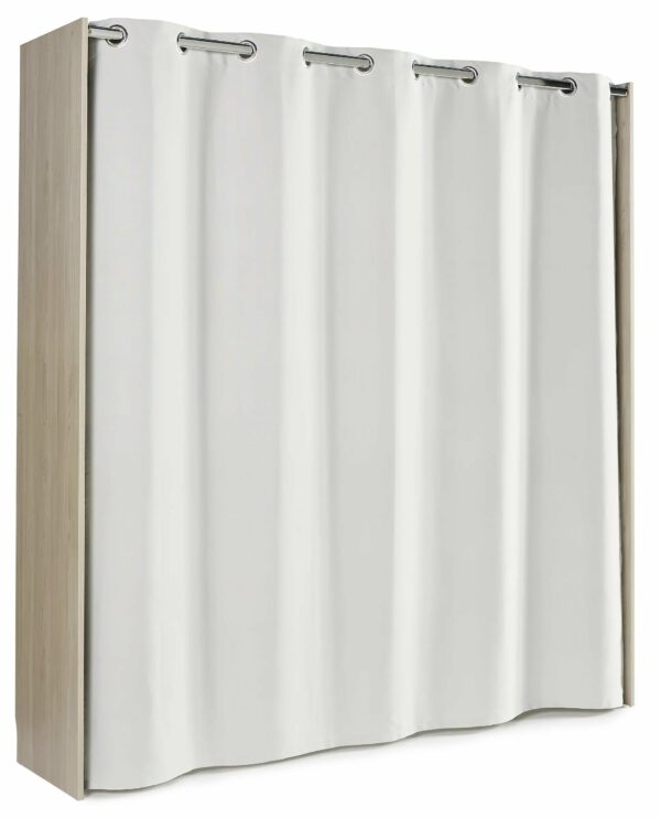 telechargement_12 Kit dressing 2 colonnes avec rideau Komet décor chêne grisé H. 200 x L. 180 x P. 50 cm