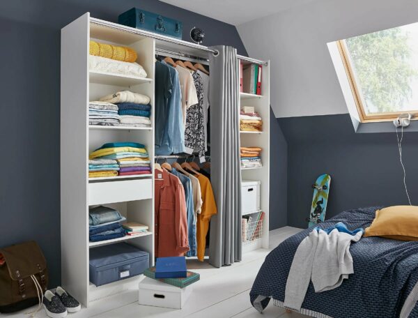 telechargement_18_25d90291-97c5-42c0-bf3f-0b14e735efc5 Kit dressing 2 colonnes réversibles avec rideau Eklips II coloris blanc H. 200 x L. 200 x P. 48 cm