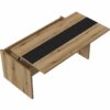 Table basse avec plateau relevable YANA Imitation chêne et noir