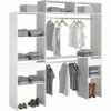 Kit Dressing Extensible Artic Ekipa - 2 Penderies + 2 Tiroirs + 1 Surmeuble - L198 X P40 X H202 Cm