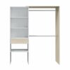 telechargement_1_c3462b43-897d-420a-b49c-96e777d5a254 Aménagement Dressing Réversible Blanc/chêne - Daji - L 158 X L 40 X H 187 Cm