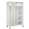 Kit dressing avec rideau L.100 cm MOVE blanc