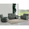 Canapé relax 3 places OSCAR tissu Gris anthracite