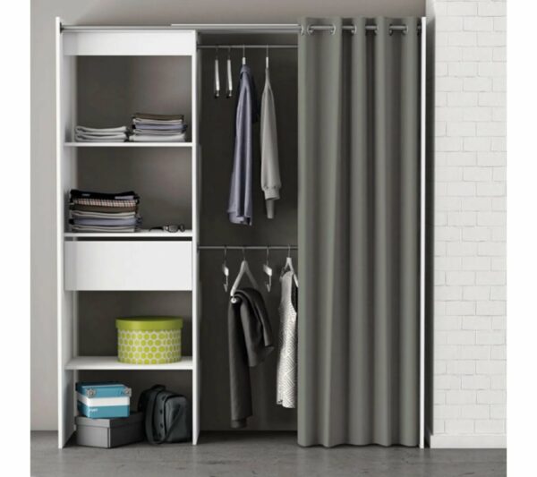 telechargement_20ba2901-8613-4715-85b0-3727919327a6 Aménagement Dressing Extensible Blanc - Ara - L 168 X L 50 X H 187 Cm