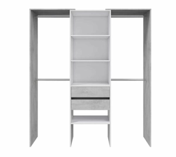telechargement_28989975-7590-43a9-bf6c-a3178e48e0b5 Aménagement Dressing Blanc/béton Clair - Kiyin - L 179 X L 50 X H 202 Cm