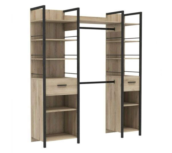 telechargement_2_1dfa510f-ab8e-4e3a-8045-cf267fb385bb Aménagement Dressing Extensible Chêne/noir - Gari - L 140/179 X L 48 X H 207 Cm