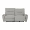 Canapé 3 places relax électrique ATOW tissu gris clair