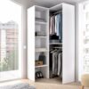 Armoire Dressing D'angle En Panneaux De Particules Mélaminés Coloris Blanc