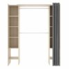 Armoire Dressing Extensible En Panneau De Particules Coloris Chêne Naturel
