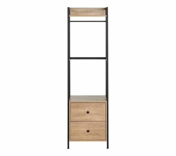 Kit dressing 2 tiroirs L.52 cm BONO imitation chêne et noir