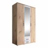 Armoire avec penderie et tiroirs ARTY Blanc et imitation chêne
