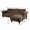 Canapé angle droit convertible COLETTA Tissu vintage