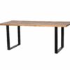 Table de séjour L.200 x l.100 cm VATIRA acacia et noir