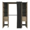 Dressing DANA imitation Chêne et noir extensible de 115 à 190 cm