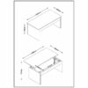 Table basse avec plateau relevable YANA Imitation chêne et noir