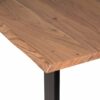 Table de séjour L.200 x l.100 cm VATIRA acacia et noir