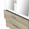 Armoire 4 portes 2 tiroirs L.179 cm READY imitation chêne kronberg et blanc
