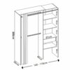 Armoire Dressing Extensible En Panneau De Particules Coloris Chêne Naturel