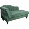 Méridienne convertible avec coffre LALOU effet velours vert