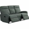 Canapé relax 3 places OSCAR tissu Gris anthracite