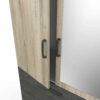 Armoire 3 portes 2 tiroirs L.134 cm READY imitation chêne kronberg et ardoise