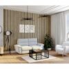Canapé 3 places 2 relax électriques ORION tissu gris clair
