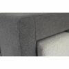 Canapé d'angle gauche convertible avec coffre EVERY tissu gris foncé et gris clair