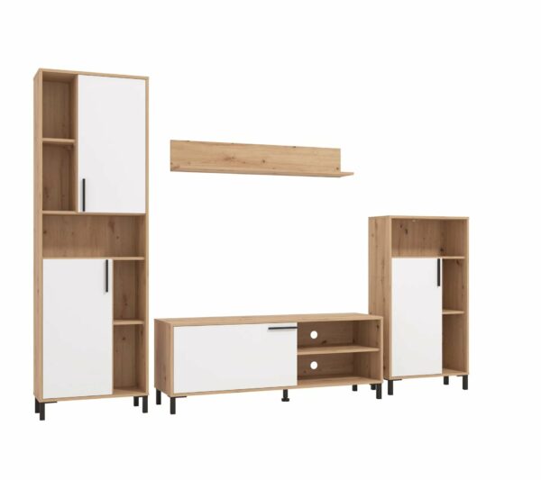 telechargement_4_2ca72ff0-a603-440d-84c7-b680dbf9bd24 Ensemble meuble TV CANTAL (4 éléments) imitation chêne et blanc