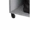 Meuble Dressing Penderie Blanc 8 Niches Miroir Roulettes L 100 H 174 P 45 Cm