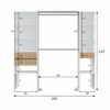 Aménagement De Dressing 3 Tiroirs Blanc/bois Clair - Yana - L 190 X L 40 X H 187 Cm