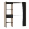 Armoire dressing extensible MOKA imitation Chêne brossé et noir