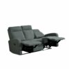 Canapé relax 3 places OSCAR tissu Gris anthracite