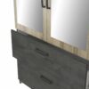 Armoire 4 portes 2 tiroirs L.179 cm READY imitation chêne kronberg et ardoise