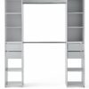 Kit dressing 2 colonnes H. 200 cm x L. 180 cm décor blanc
