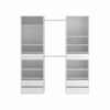 telechargement_57 Kit dressing 2 colonnes + 2 penderies + 6 tiroirs - Décor blanc - L 177 x P 48 H 200,2 cm - Combi
