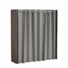 Armoire dressing extensible avec rideau MOKA imitation chêne foncé wengé