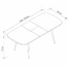 Table à manger extensible 160-200 x 90 cm COLUMBUS imitation chêne