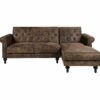 Canapé angle droit convertible COLETTA Tissu vintage