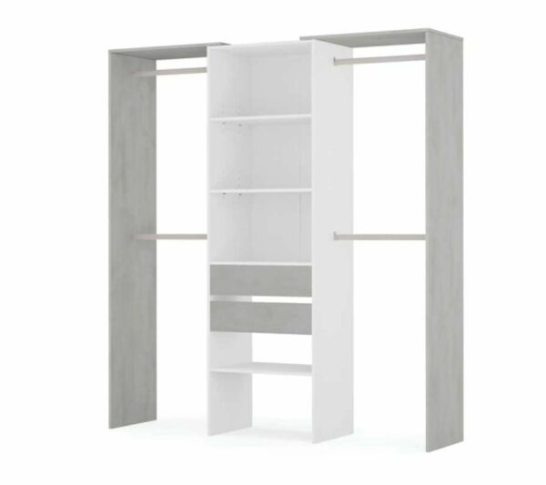 telechargement_5_97f0e575-41b7-4b36-86e3-ee63fef80e5a Aménagement Dressing Blanc/béton Clair - Kiyin - L 179 X L 50 X H 202 Cm