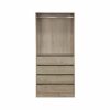Module Dressing Avec 4 Tiroirs Et 1 Penderie Naturel. Panneaux Stratifiés